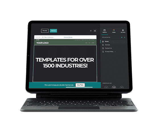 website builder in greece with templates for over 1500 industries