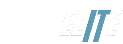 elite white and blue logo