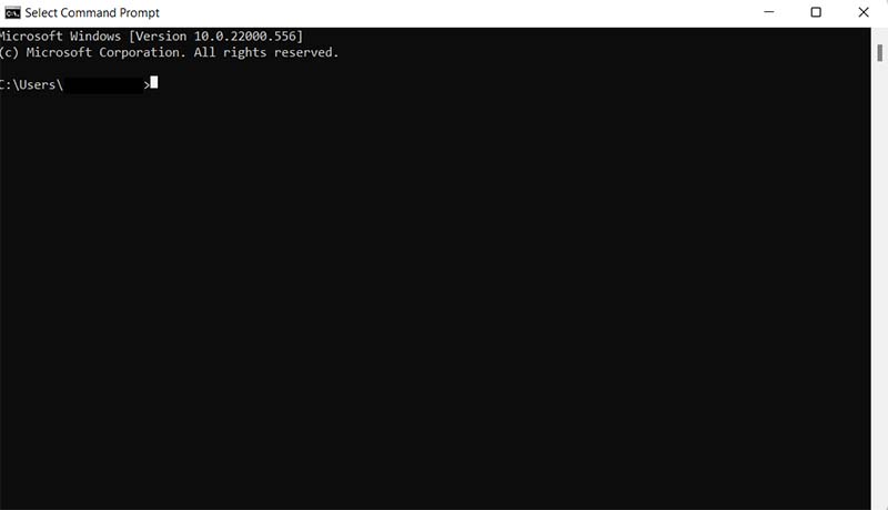 Windows OS command prompt