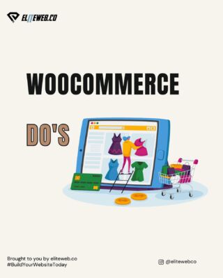 Having an online shop can be exciting, and it is good to always remember to start slow and grow🌿. A few tips to follow when using WooCommerce🛵.

#elitewebco #onlineshop #website #woocommerce #tips #improve #fasthosting #websitebuilder #business #onlinebusiness #buildyourwebsitetoday