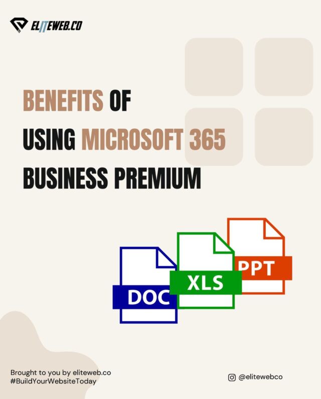 🌟 Discover the game-changing benefits of Microsoft 365 Business Premium! 📈💼 👉
.
.
.
Link in bio! 🔗
#elitewebco #hosting #buisiness #microsoft #microsoft365 #webhosting #web #website #security #buildyourwebsitetoday