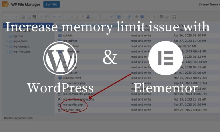 Increase memory limit issue with Elementor and WordPress hosting