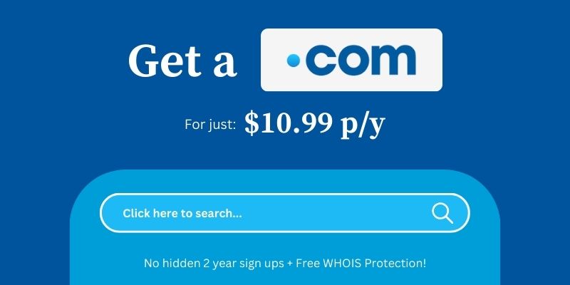 cheap com domain ad