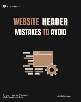 When well-designed 🌐 a website header can help you capture your visitor’s attention and convince them to explore more. Here are some mistakes to avoid when building your website with Elite! ⛏️

#elitewebco #header #websitebuilder #websitetips #hostingcompany #webdesign #website #websitehosting #buildyourwebsitetoday
