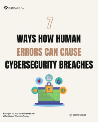 Did you know that most security breaches are due to human error? Learn about the 7 most common errors that can lead to website breaches.❌. 
.
.
.
Get a secured website with Elite Web today! 🔰
.
.
.
#elitewebco #security #spyware #websecurity #securitybreach #patches #updates #securehosting #buildyourwebsitetoday