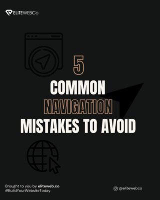 Build your perfect website with EliteWeb.Co and prevent these 5 site navigation mistakes. 📍

#elitewebco #navigation #website #webdesign #hostingcompany #buildyourwebsitetoday