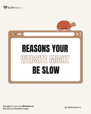 A slow website can sometimes be the result of these issues, which are usually easy to resolve. 🔨
.
DM us for more information
.
.
#elitewebco #slowwebsite #website #webdesign #hostingcompany #websitetips #buildyourwebsitetoday
