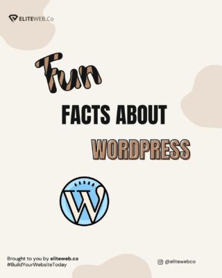 Do you know any other WordPress fun facts? Let us know in the comments below 👇

#elitewebco #wordpress #wordpresshosting #hostingcompany #buildyourwebsitetoday